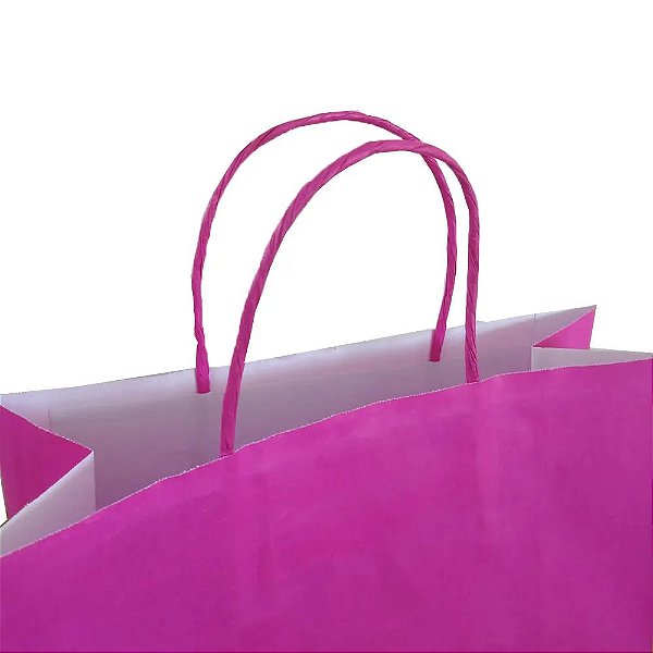 SACOLA PAPEL ROSA PINK M 25X31 C/10