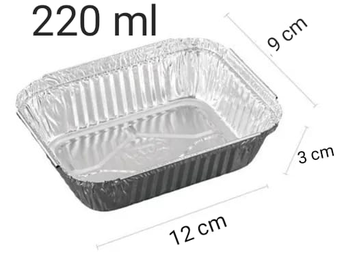 BANDEJA RETANGULAR 220ML C/10