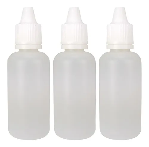 FRASCO 30ML CONTA GOTAS C/10 TRANSP C/ TAMPA BRANCA