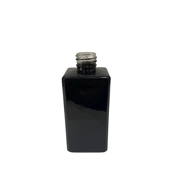 FRASCO VIDRO QUADRADO 250 ML PRETO TOTAL