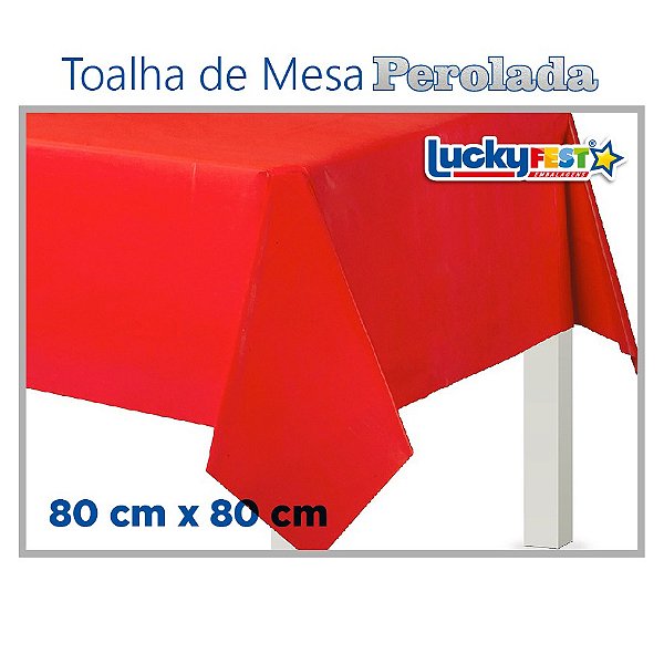 TOALHA MESA LISA VERMELHA 80X80 C/10 UN