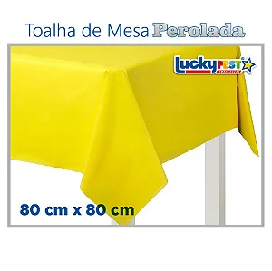 TOALHA MESA AMARELO 80X80 C/10 UNIDADES