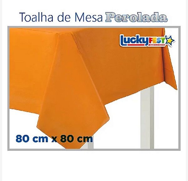 TOALHA LISA MESA LARANJA 80X80 C/10