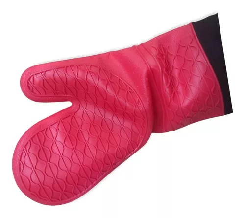 LUVA SILICONE C/PUNHO DE ALGODAO 33,5CM