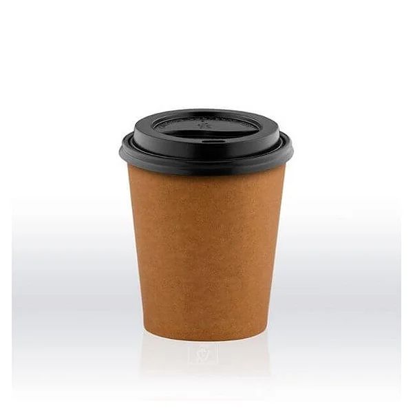 TAMPA PRETA COPO PAPEL 120ML C/25