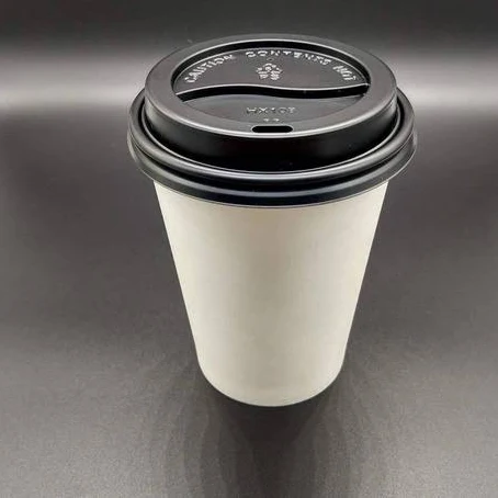 TAMPA PRETA COPO PAPEL 180ML C/25