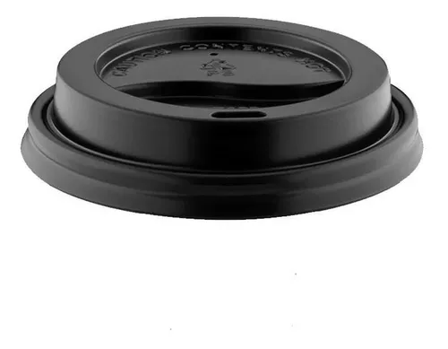 TAMPA PRETA COPO PAPEL 240ML C/25