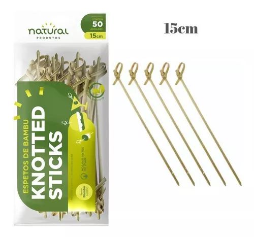 ESPETO BAMBU KNOTTED STICK 15CM C/50