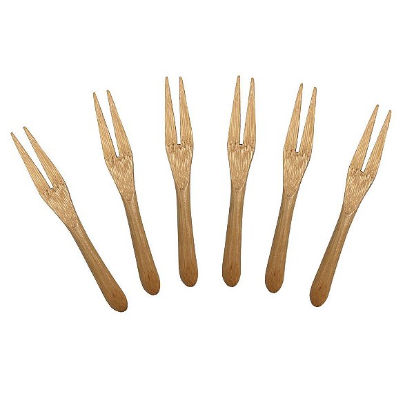 KIT MINI GARFOS BAMBU PLASVALE C/6 UND