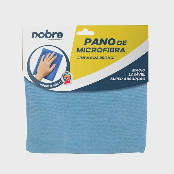 PANO DE MICROFIBRA 40X40 AZUL C/2 UNIDADES