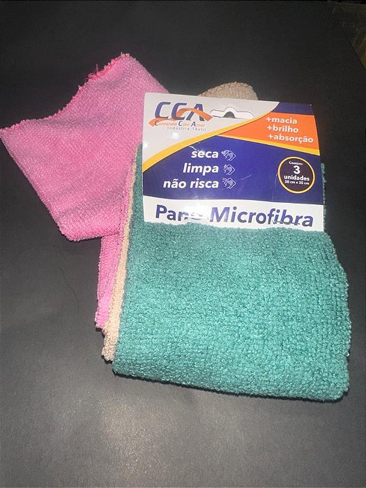 PANO DE MICROFIBRA 30X35CM C/3 UNIDADES
