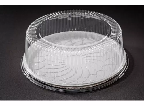 PF 32 M BANDEJA REDONDA TAMPA TRANSP FUNDO BRANCO C/100 UND