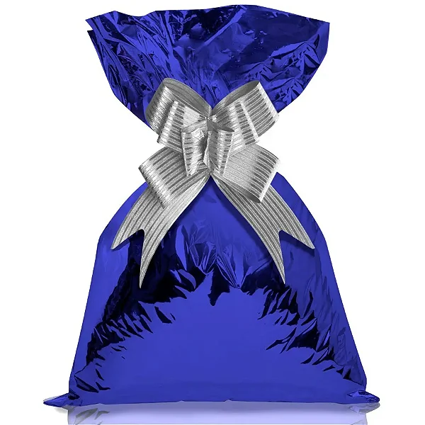 SACO PRESENTE 15X22 AZUL METALIZADO C/50