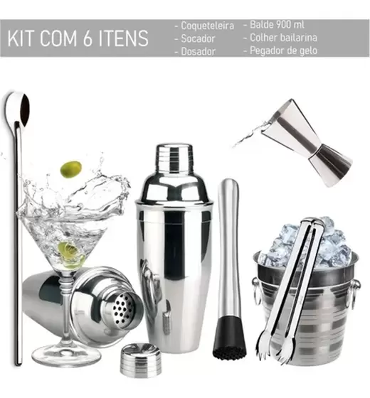 COQUETELEIRA KIT 6 PEÇAS