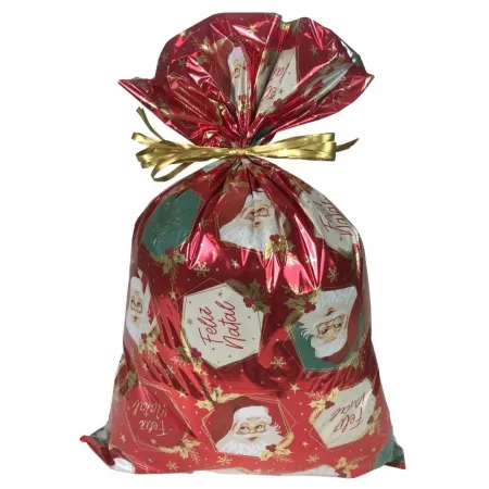 SACO PRESENTE 25X37 NATAL UNIDADE ESTAMPA VARIADA