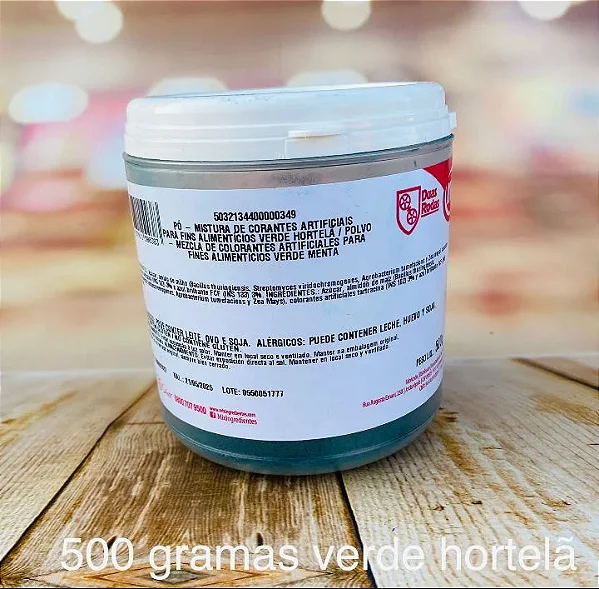CORANTE PO VERDE HORTELA 500GR