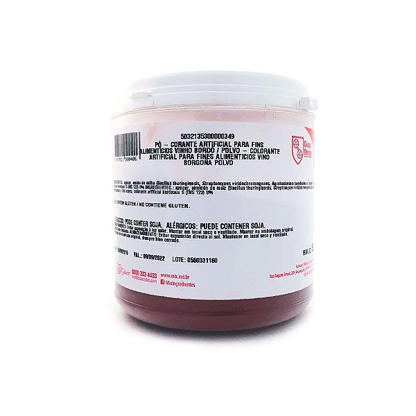 CORANTE PO VINHO BORDO 500GR