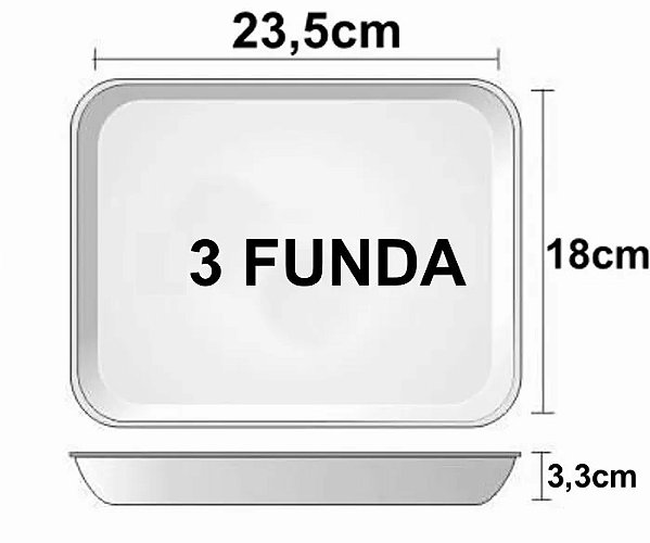 BANDEJA ISOPOR CF003 FUNDA BRANCA C/100 UND