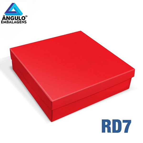 CAIXA QUADRADA VERMELHA 17,5X17,5X5CM UNIDADE - RD7