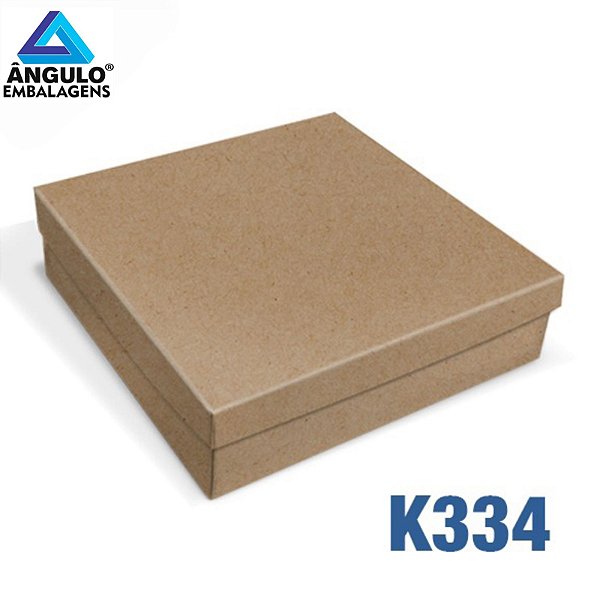 CAIXA PRESENTE KRAFT 13,5X13,5X4CM UNIDADE - K334