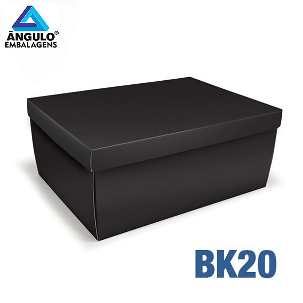 CAIXA RETANGULAR PRETA 33X24X14CM UNIDADE - BK20