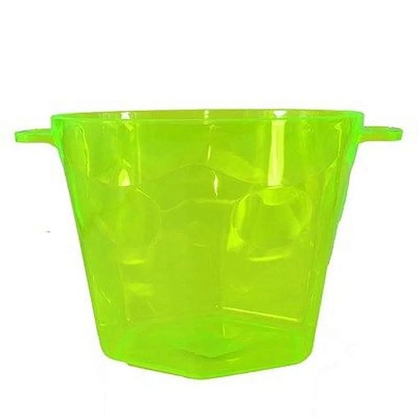 BALDE GELO SEXTAVADO VERDE FLUOR TRANSPARENTE