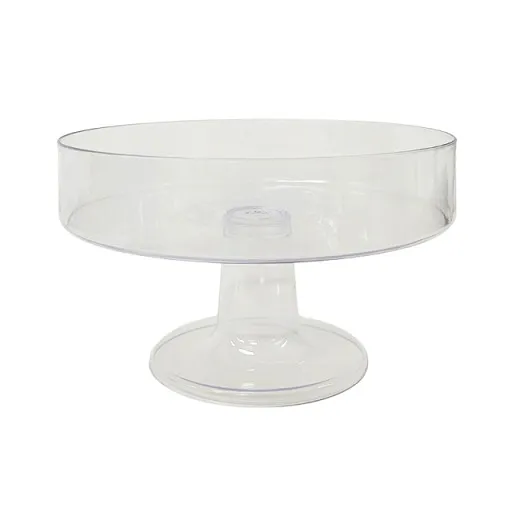 TACA ACRILICA TRANSPARENTE RASA 1.100ML