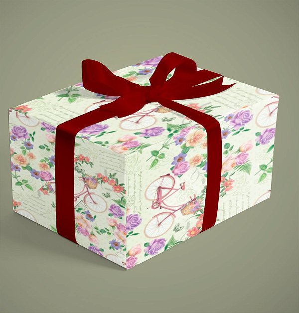 BOBINA PRESENTE 40CM FLORAL BIKE REF 245