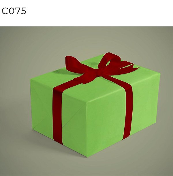 BOBINA PRESENTE 40CM LISA VERDE LIMAO REF 075