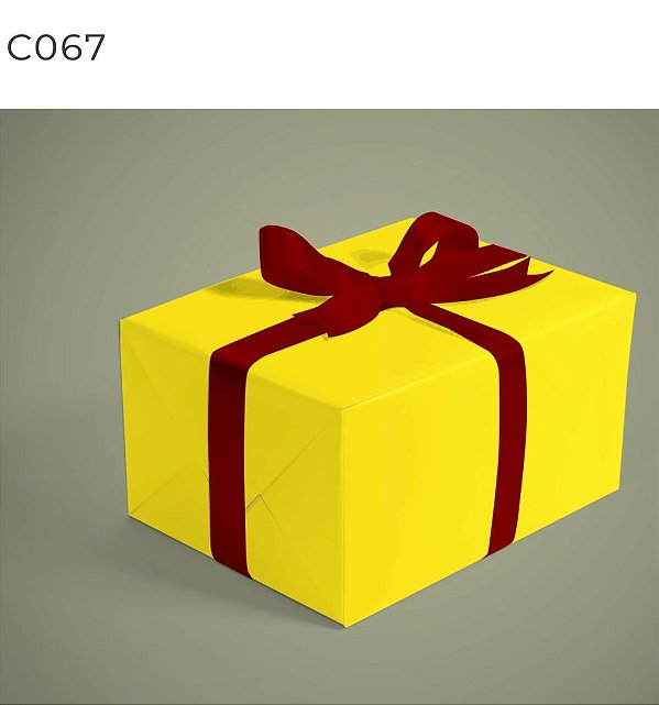 BOBINA PRESENTE 40CM LISA AMARELA REF C067