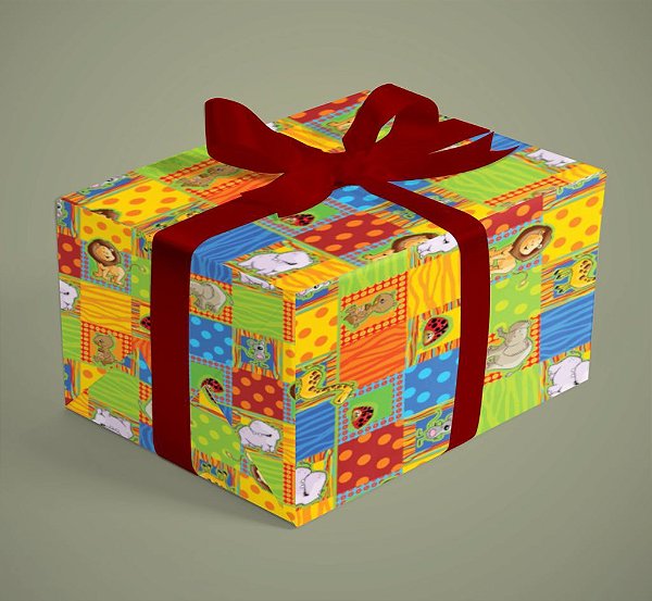 BOBINA 60CM INFANTIL QUADRADO ANIMAL 169