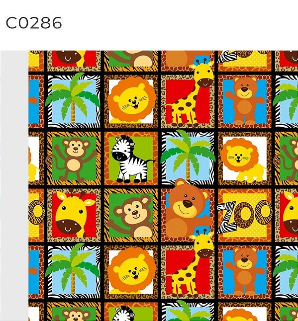 BOBINA PRES.60CM INFANTIL 286 ZOOLOGICO