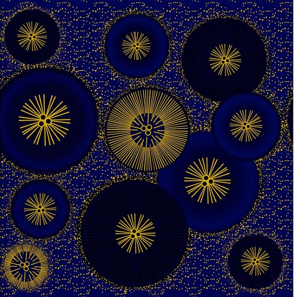 BOBINA PRESENTE 40CM AZUL COM DOURADO 333