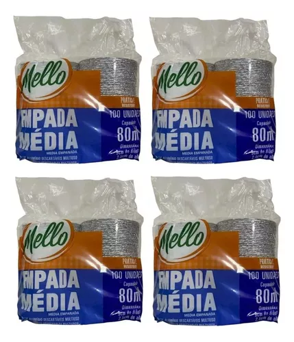 FOLHA ALUMINIO EMPADA RED MEDIA 80ML C/100