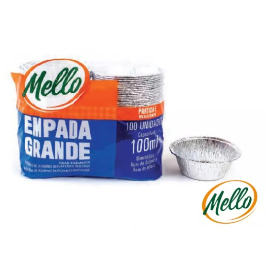 FOLHA ALUMINIO EMPADA RED GRANDE 100ML C/100