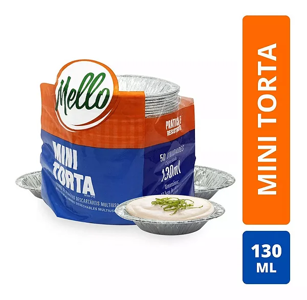 FOLHA ALUMINIO MINI TORTA RED GRANDE 130ML C/50