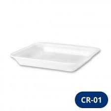 BANDEJA ISOPOR CR01 (BDJ01 ) RS BRANCA C/100 SPUMAPAC 15X15X20
