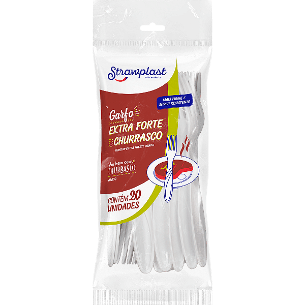 GARFO EXTRA FORTE CHURRASCO BRANCO C/20 UND