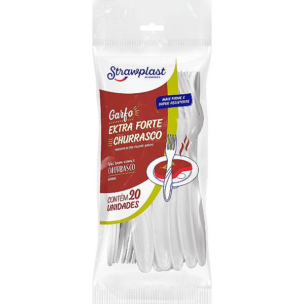 GARFO EXTRA FORTE CHURRASCO BRANCO C/20