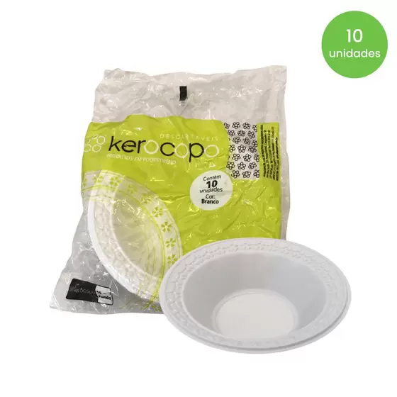 PRATO 15 FUNDO KEROCOPO BRANCO C/10 UND