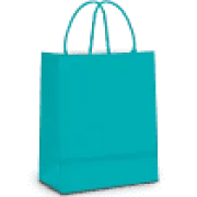 SACOLA PAPEL TURQUESA M 25X31 C/10