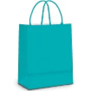 SACOLA PAPEL TURQUESA M 25X31 C/10