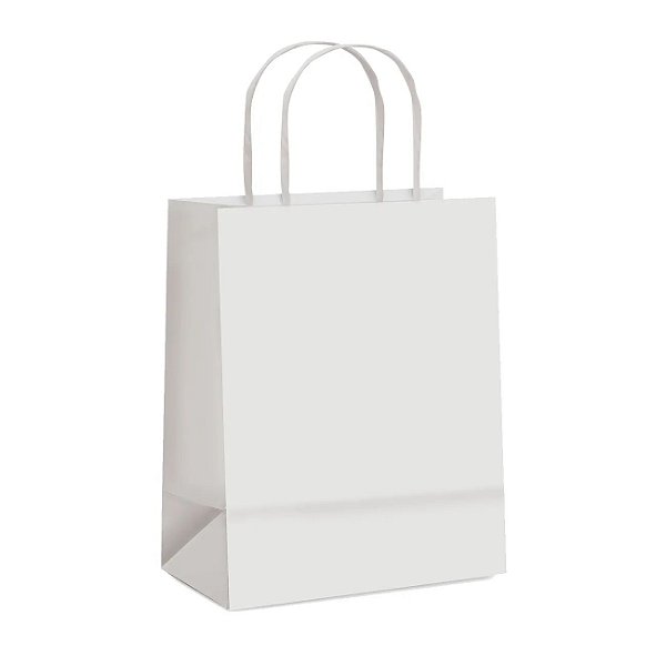 SACOLA PAPEL BRANCA P 18X29 PACOTE COM 10 UNIDADES
