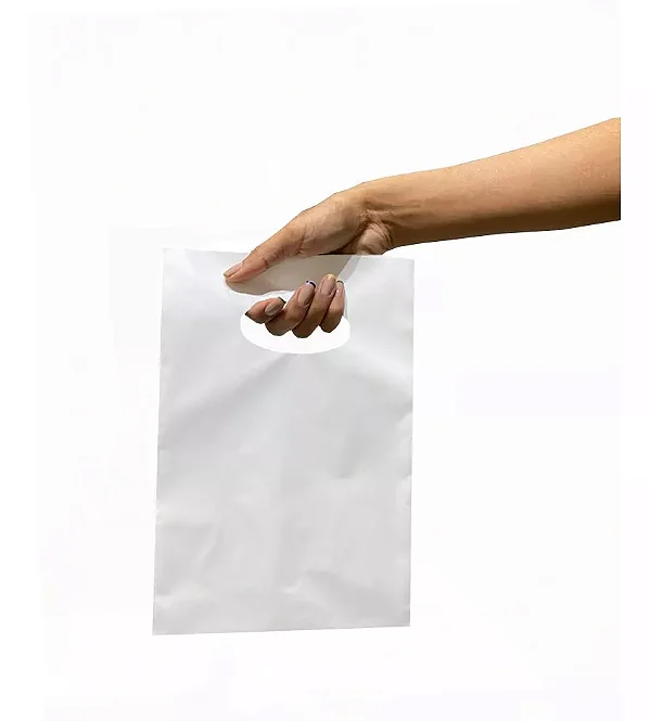 SACOLA AD 15X20 BRANCA ALCA VAZADA C/50