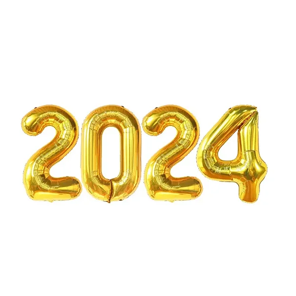 KIT BALAO METALIZADO DOURADO 40CM 2.024