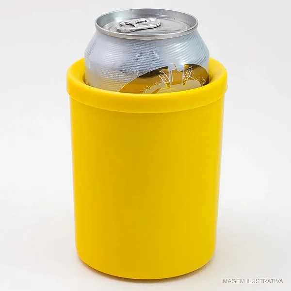 PORTA LATA 350ML PLASTICO AMARELA