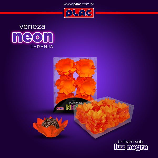 FORMA PARA DOCES VENEZA LARANJA NEON C/40