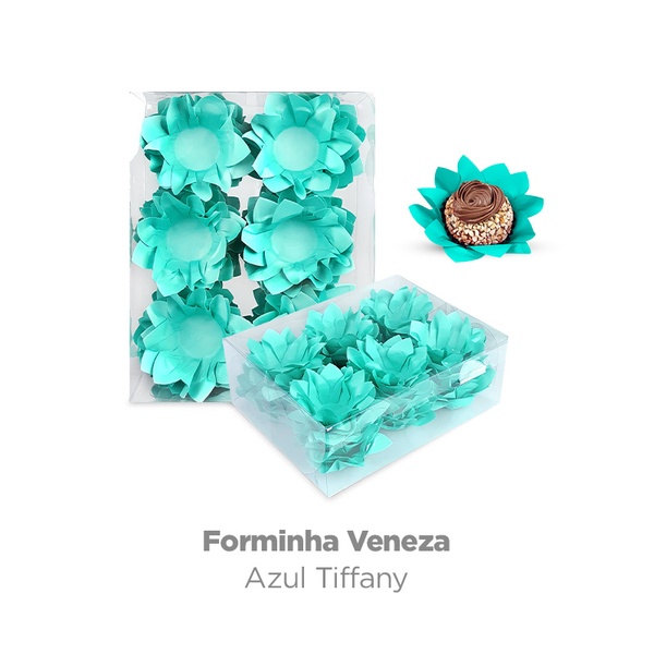 FORMA P/ DOCES VENEZA AZUL TIFFANY 40 UN