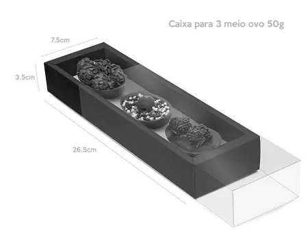 CAIXA GAVETA LUVA MOLDURA P/3 OVOS 50G SPECIALLA MARROM/ROSA GOLD