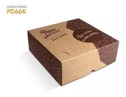 CAIXA TORTA QUADRADA KRAFT S/VISOR